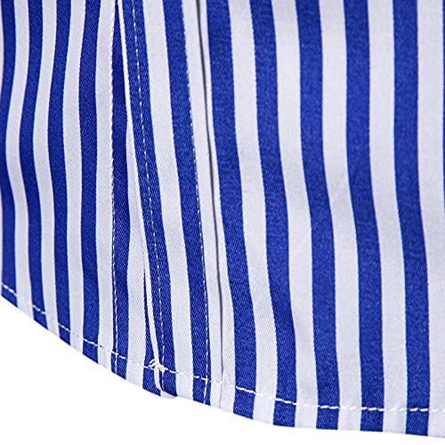 Dunne sectie van shirt met lange mouwen herenmode gestreepte trend eenvoudig slank stretch ademend comfortabel zakelijk forenzenreversoverhemd - Afbeelding 4