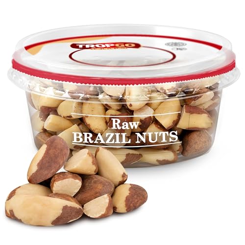 Tropgo Raw Brazil Nuts - Protein Rich Nuts Snack in a Resealable and Recyclable Tub - Unsalted Brazil Halves with Fibre Protein and Essential Minerals - Ideal Whole Food Snack for All Ages (100G)