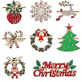 8 Pcs Christmas Napkin Rings-Christmas Tree elk Christmas Style for Christmas Party Dinning Table Se