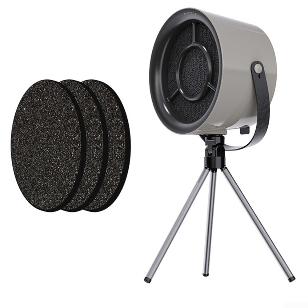 Campana extractora portátil para el hogar, campana extractora de 3 velocidades con filtros reemplazables para fondue de cocina, barbacoa (negro gris+3 pantallas de filtro)