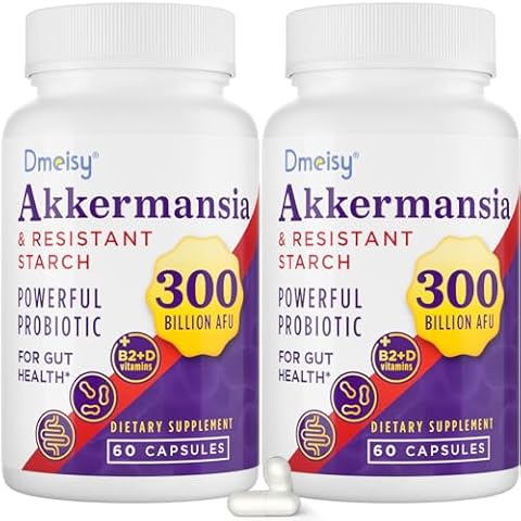 GLP-1 Supplement - 300 Billion AFU Akkermansia Muciniphila, Akkermansia Probiotic for Women & Men, for Boost GLP-1, Digestive, Gut, Immunity, Enhances Gut Lining Function & Intestinal Walls, 120 Count Cover