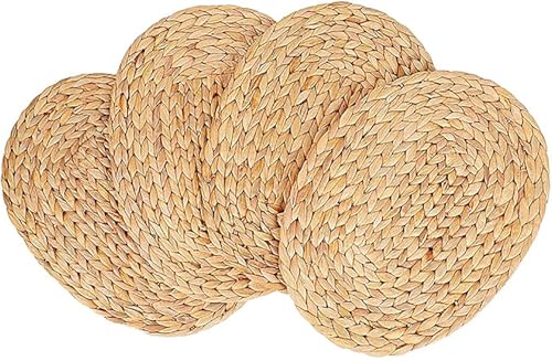 XENMEDA Oval Water Hyacinth Placemats, 12-by-16 Inches