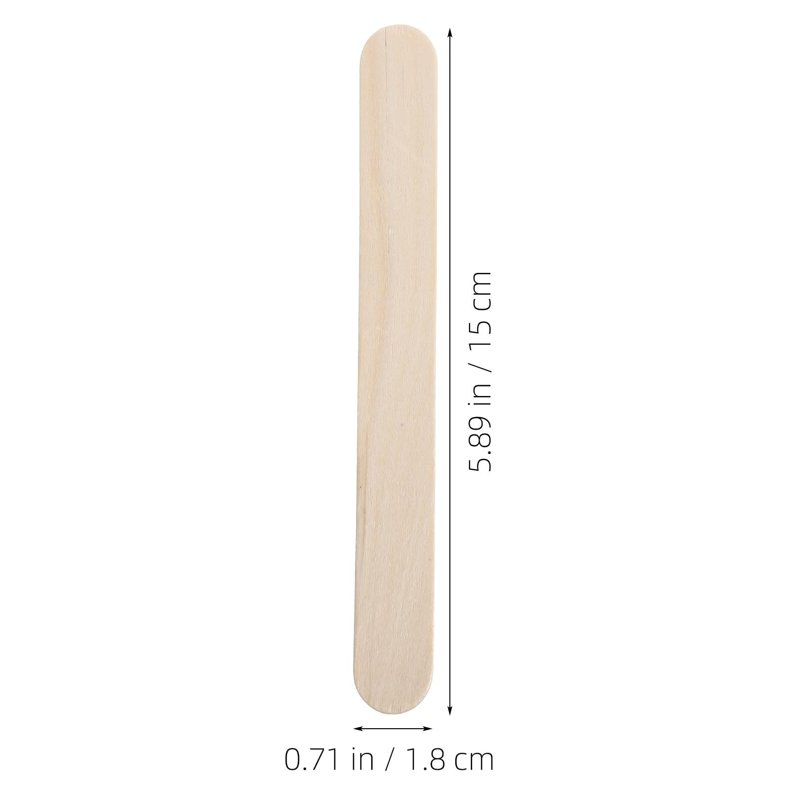 INOOMP Espátulas para Depilación de Madera Beige, Aplicadores de Cera Corporal Portátiles, Superficie Lisa y Fácil de Llevar, Paquete de 6 Cajas 100 Piezas