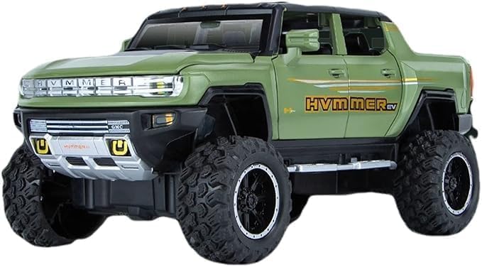 RAMNATH IMPEX 1:24 Scale Diecast Hummer EV Pickup Truck - Metal Model with Openable Doors & Hood, Pull Back Action, Collectible Toy Vehicle for Kids & Adults - Gift Perfect Kids for.
