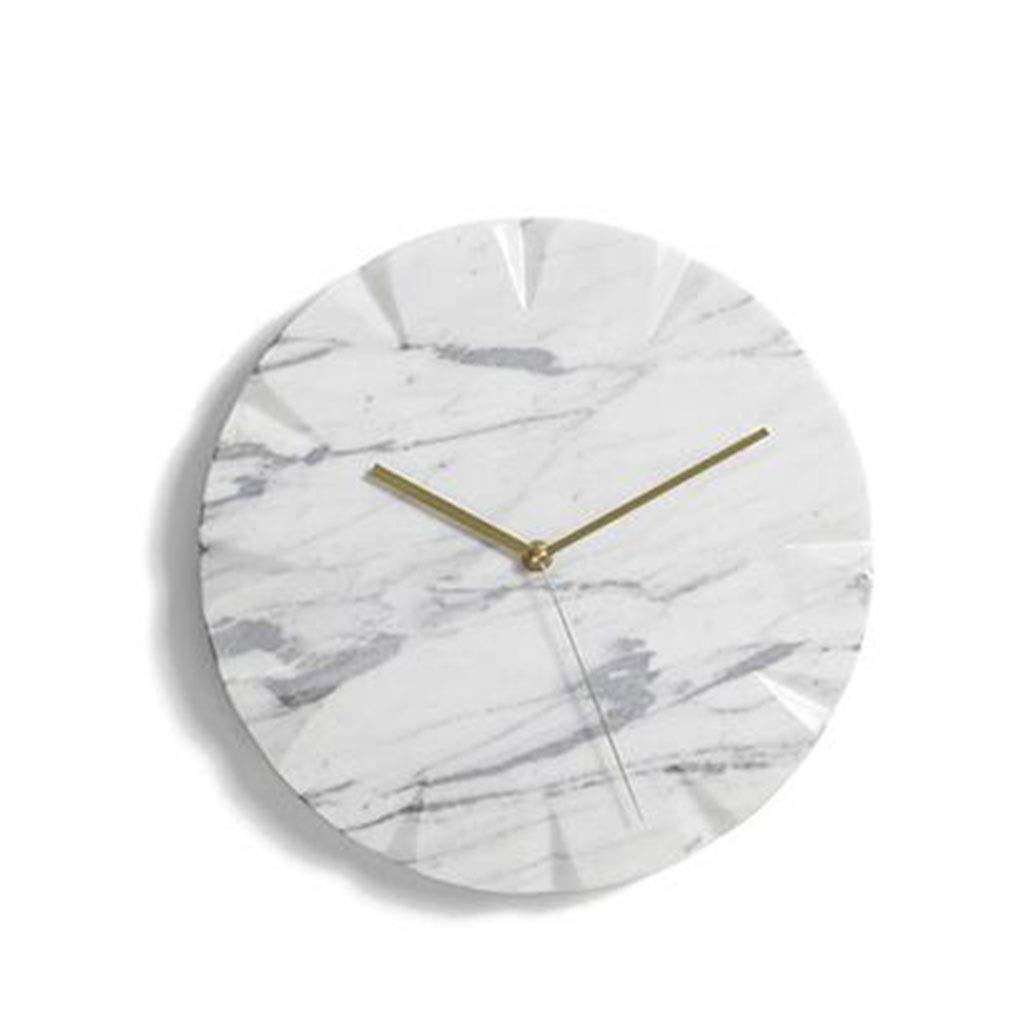 Horloge murale marbre blanc style Art Déco horloge design chambre