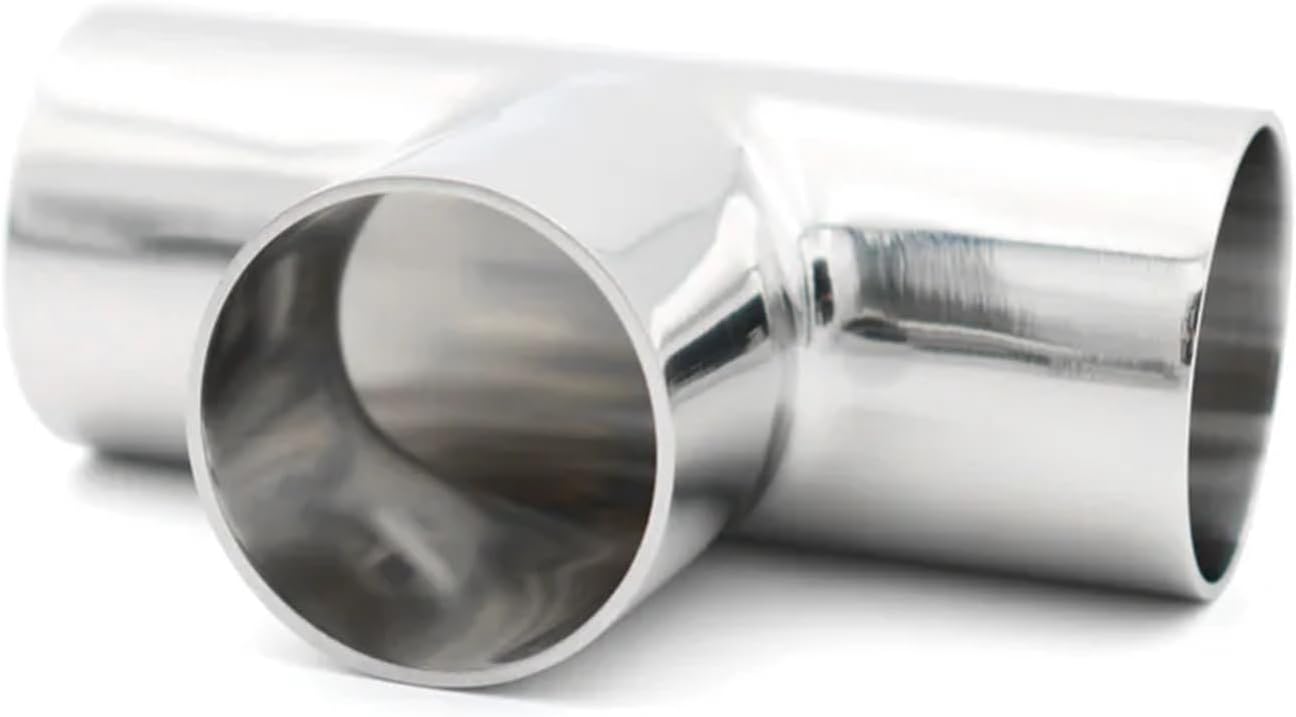 SS304/316 Sanitary Welding Tee - 19mm to 102mm OD 3-Way Stainless Steel Pipe Fitting(SS316L-OD x Thick,OD102 x 2mm)