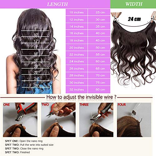 Elailite Extension Capelli Veri Singole con Filo