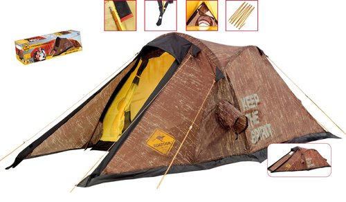 roadsign australia zelt 70500 Trekking Tent for 2 Persons, Brown, Used Look, 65 + 225 x 160 x 105 cm Sports & Outdoors Attraktive Frau mit weißem subtype_noprotection Color:Sky Blue/Gold Yellow