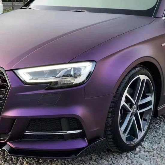 Image of HOME13 Vinyl Matellic Car Wrap Sticker Sheet Roll Air Release Bubble Free Wrap Sticker (24x96 Inches, Purple Metallic)
