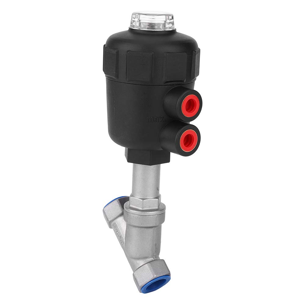 Filetage De Soupape à SièGe D'Angle Pneumatique Vis De Soupape à SièGe D'Angle TêTe En Plastique 1/2" DN15