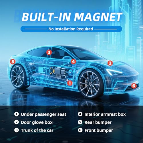 Image of GPS Tracker for Vehicles, Hidden Magnetic Tracker with 4G SIM Included | 120-day battery, real-time updates, trip history, geofence, driving alerts, Subscription Required, 30-Day Data Included