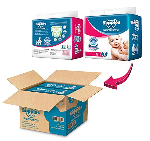 Image of Supples Baby Diaper Pants, Monthly Mega-Box, X-Large, 108 Count&Supples Baby Diaper Pants, Monthly Mega-Box, Small, 156 Count