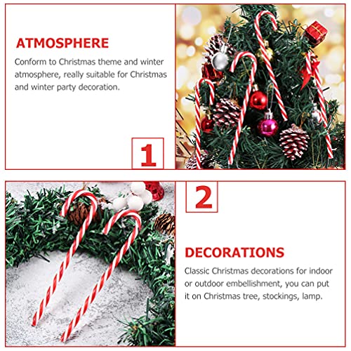 Kisangel 25 peças de bengala de doces, ornamentos de pendurar para árvore de Natal, bengala de doces