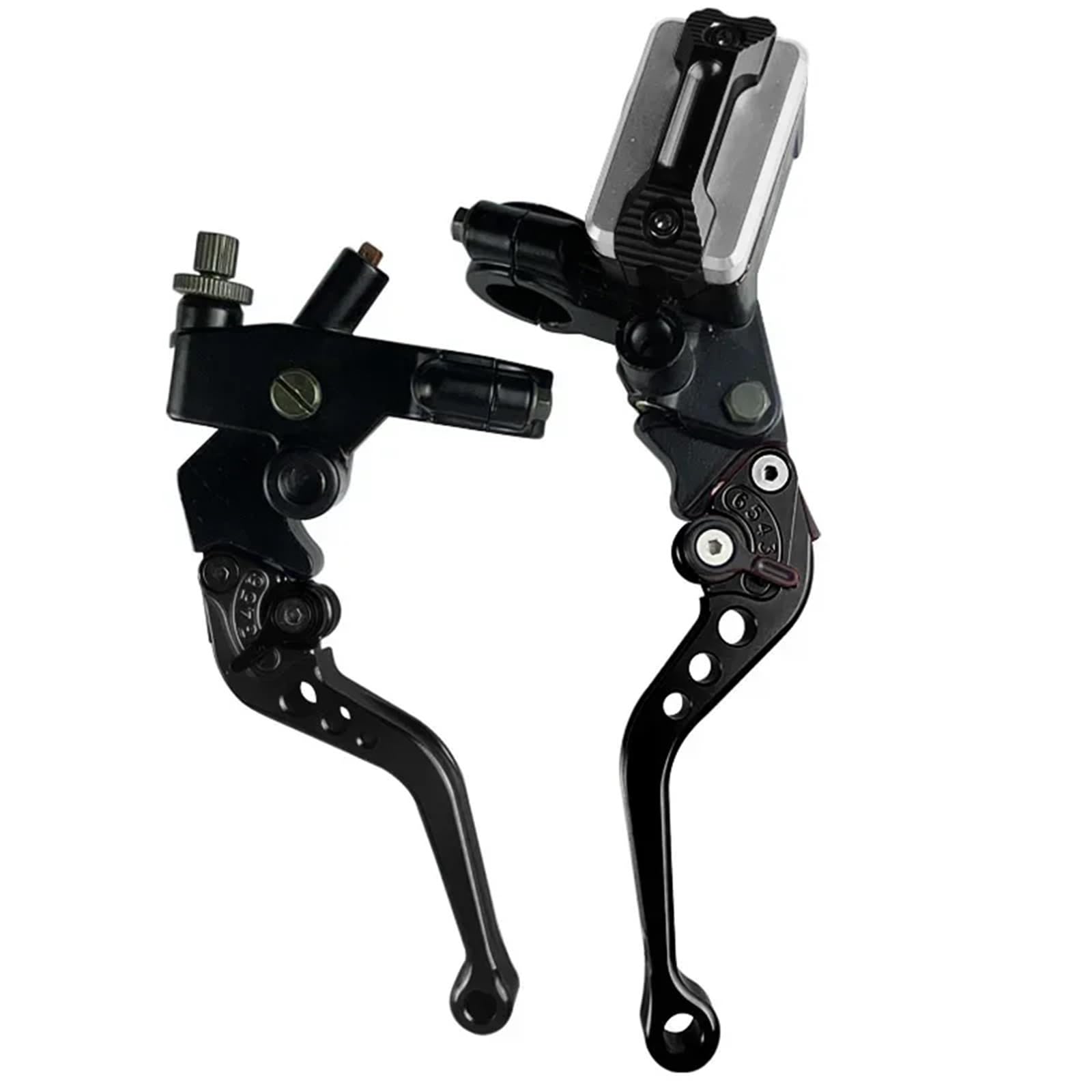 Pbqenxb Black A Break And Clutch Levers 7/8" 22Mm Universal Motorcycle Brake Master Cylinder Lever Cable Clutch Reservoir For Scooter Sport Dirt Bike(Black A)