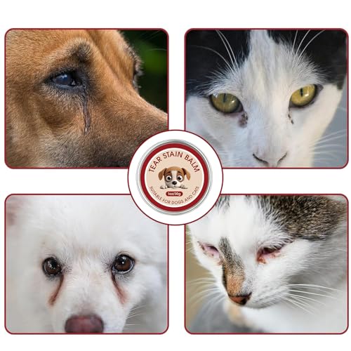 Syengery Entferner Von Tränenflecken Bei Hunden, 40g Reinigungssalbe mit Pinsel, Augenreiniger für Hunde, für Welpen und Haustiere, zur täglichen Pflege, Pflegesalon, Tierarztklinik, Zuhause und