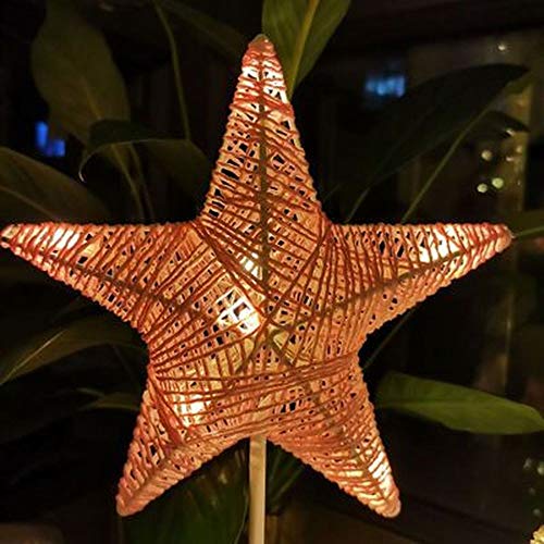 ZSLMX Rattanförmige Lampe führte Nachtlicht an. Dekorative Lichter in Schlafzimmern, Zimmern und Schlafsälen. Sterne und Herzformen eignen Sich für Partys und Festivals