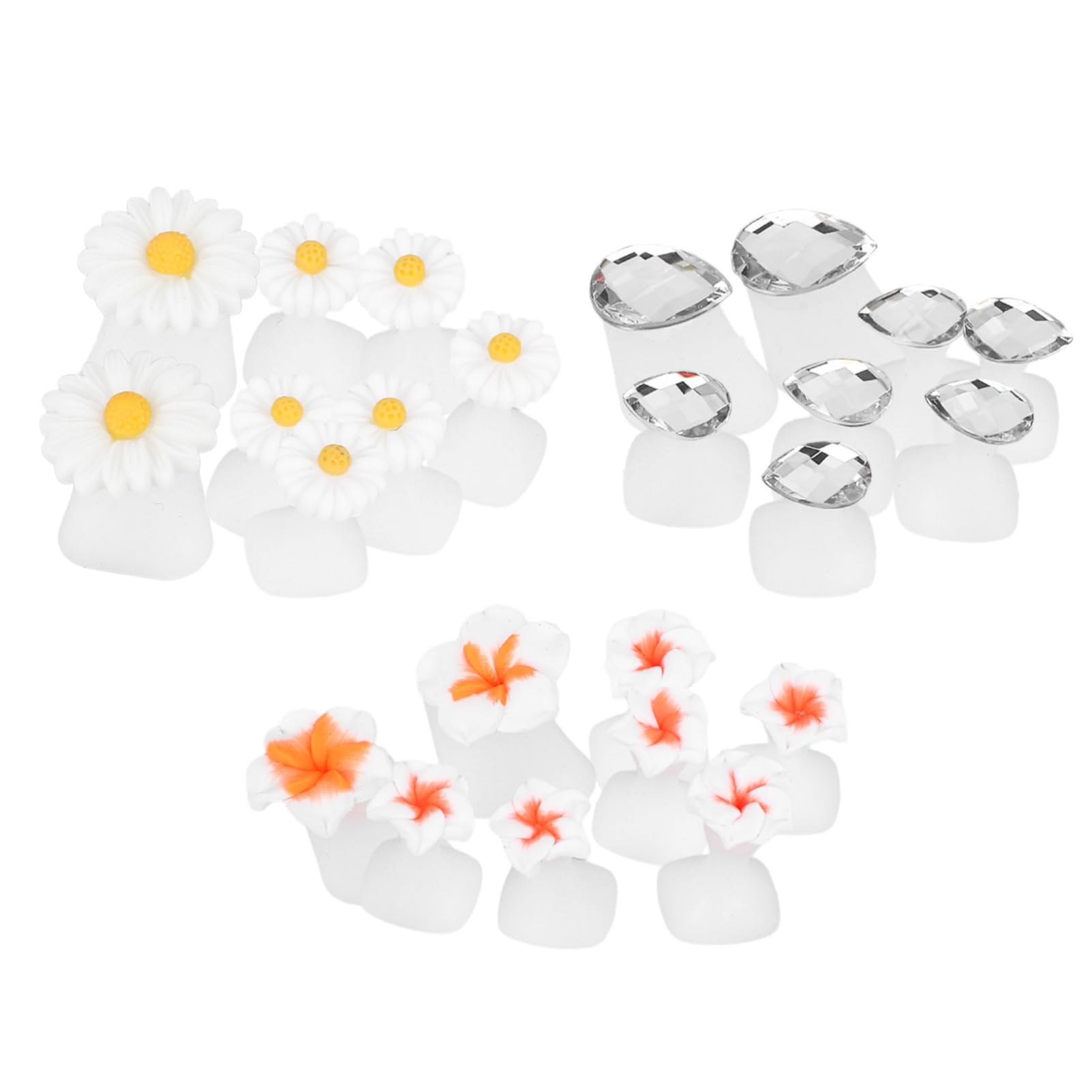 FRCOLOR 24pcs Toe Separators for Pedicures Toe Spreader for Women Toe Separator for Nail Art Silicone Toe Dividers Toe Separator for Pedicures Supplies Nail Polish Separator Tool