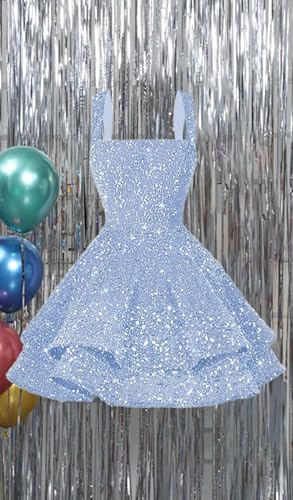 Sparkly Tiered Sequin Flower Girl Dress Short Birthday Sweet 16 Photo Pageant Formal Mini Dresses4