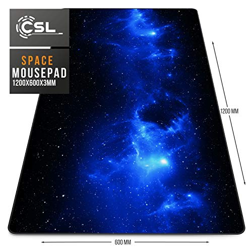 TITANWOLF - Alfombrilla de Ratón de Gran Tamaño 1200x600mm - Mouse Pad Gaming XXXL – Motivo Space - Precisión y Velocidad en Juegos - Antideslizante - Superficie de Tejido - para Ratón y Teclado - imagen 2