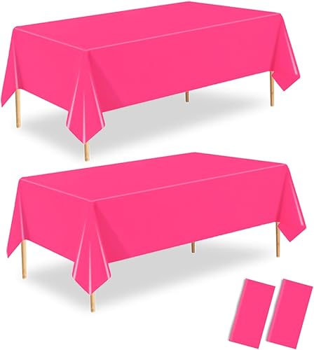 Miniatura 23 de Paquete de 4 manteles de plástico verde salvia, 54 x 108 pulgadas, desechables, impermeables, rectangulares para mesa, para boda de novia, fiesta de