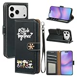 TactliTec For iPhone17Pro ケース 手帳型 財布型 かわいい アニメ スヌーピー キャラクター カードポケット付き スマホケース 韓国 おしゃれ ファッション アイフォン 17Pro カバー マグネット式 スタンド機能 iPhone17Pro ケース