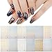 VETPW 12 Fogli Adesivi Unghie Nail Art Stickers, 3D Oro Argento Adesivi per Unghie Autoadesivi Nail Art Decalcomanie Striping Tape line Decorazione Unghie, Unghie Decorazioni Manicure