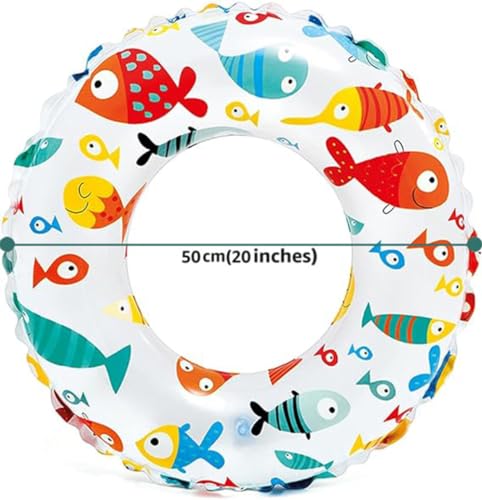 Image of Swim Tube for Kids Adults, Swim Rings Swimming Pool Float Tube Cute Round Swimming Tube Water Fun Beach Pool Toys for Summer Party(2-7Year)(20 inch Tube)