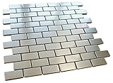 Matte Stainless Steel Mosaic Tile Brick Pattern for Bathroom and Kitchen Walls Kitchen Backsplashes