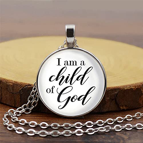 Fuqimanman2020 Bible Verse Christian Cross Necklace I Am A Child of God Necklace，Baptism Gifts, Communion Gifts，Baby Shower, Godchild Women Teen Girl Gift4