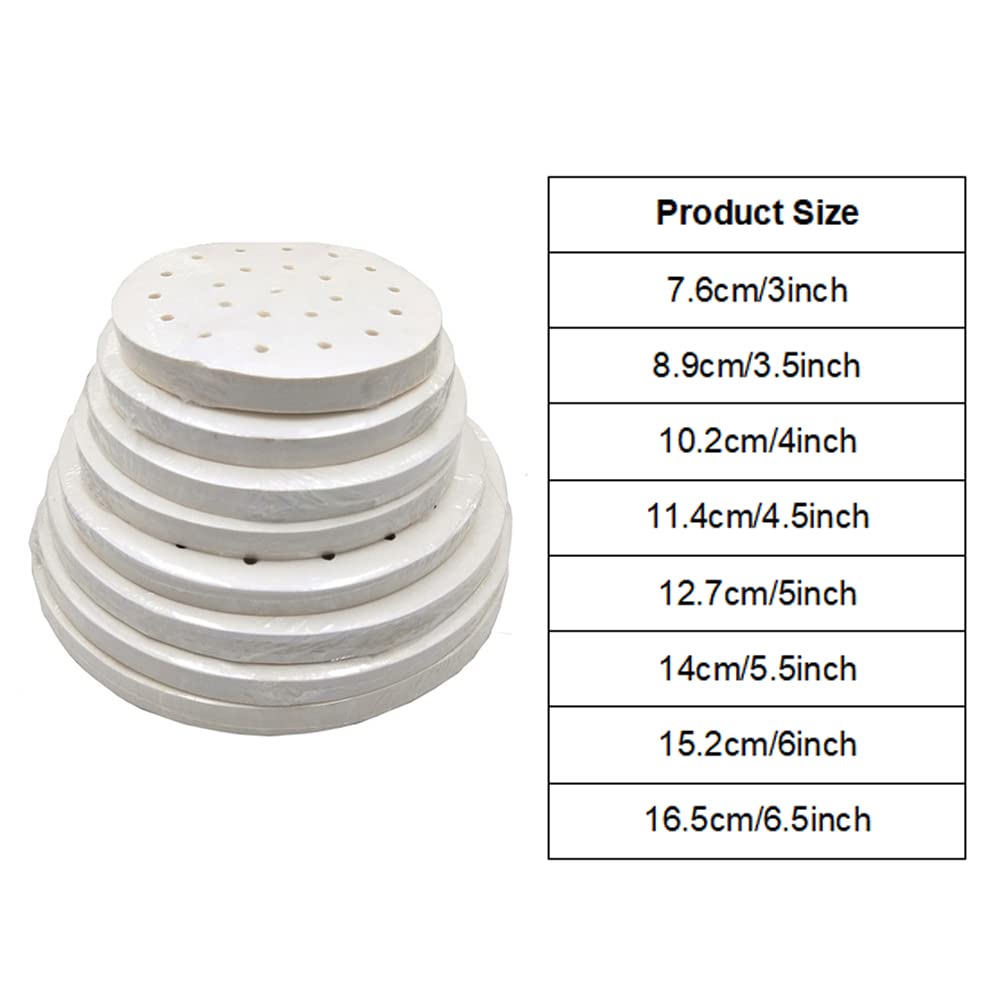 Pack of 100 Dim Sum Paper,Steamer Inserts Hot Air Fryer, Steamer Airfryer Liner, Non-Stick Coating, Round Baking Paper - Image 3