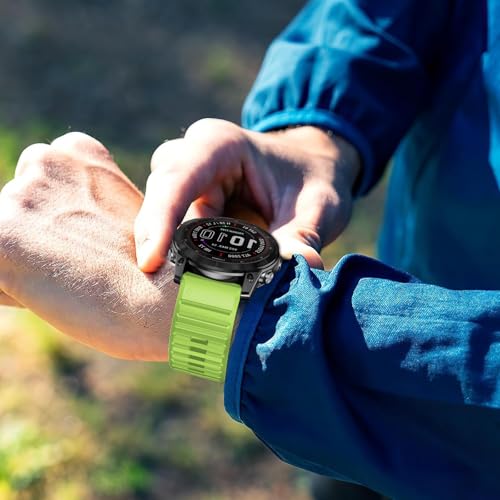 Image of Silicone Band for Garmin Enduro 3 2 /Fenix 8 pro /tactix 8 AMOLED 51mm /Fenix 7X /6X pro sapphire solar /5X plus, 26mm Quickfit Sprot Watch Strap Replacement for Descent Mk2i /3i /epix Pro /quatix 8 51mm
