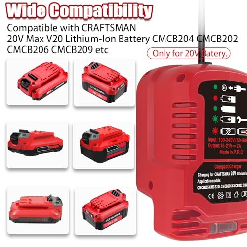 URUN Carregador Rápido de Bateria Cmcb104 V20 para Todos Os Carregadores de Bateria de Íons de Lítio