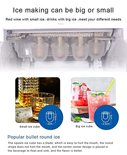 Mini fabricadora automática de hielo eléctrica, máquina para hacer cubos redondos de hielo, capacidad de 15 kg por 24 horas, ideal para bares, tiendas de té con leche y cafeterías miniatura 4