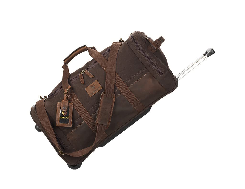 ARIAT Unisex Adult Rolling Western Duffel Bag, Brown, One Size