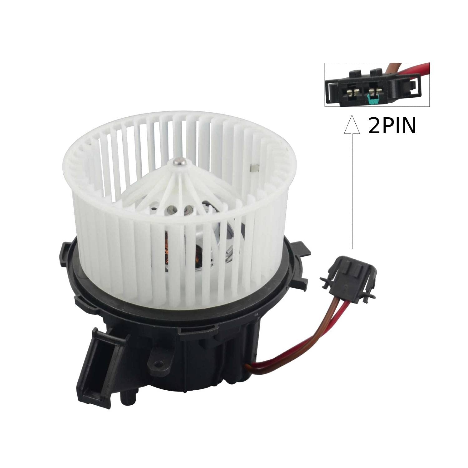 Bisenya Ventola del riscaldatore motore del ventilatore motore della ventola Compatibile con A4 8K B8 A5 8T3 8F7 8TA Q5 8R 8K1820021A 8K1820021B 8K1820021C
