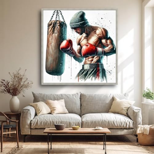 Toile d'entraînement de boxe 55x55cm poster motivation sport - 4
