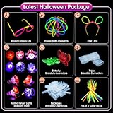 MOSSNDAR Pulseras Luminosas Fluorescentes,232pcs Barras Luminosas con 10 Anillos...