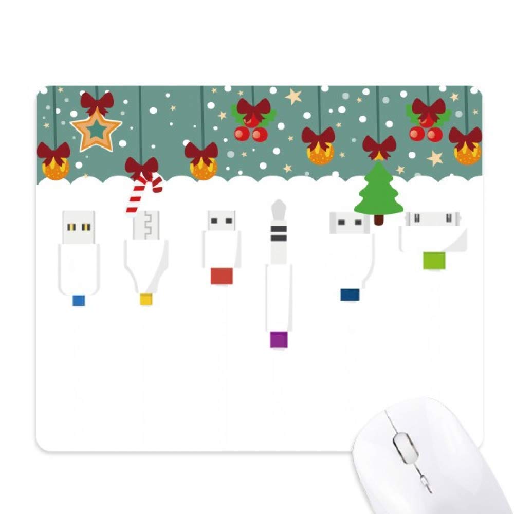 Alfombrilla de ratón para Navidad con diseño original de cable de carga para regalar 5