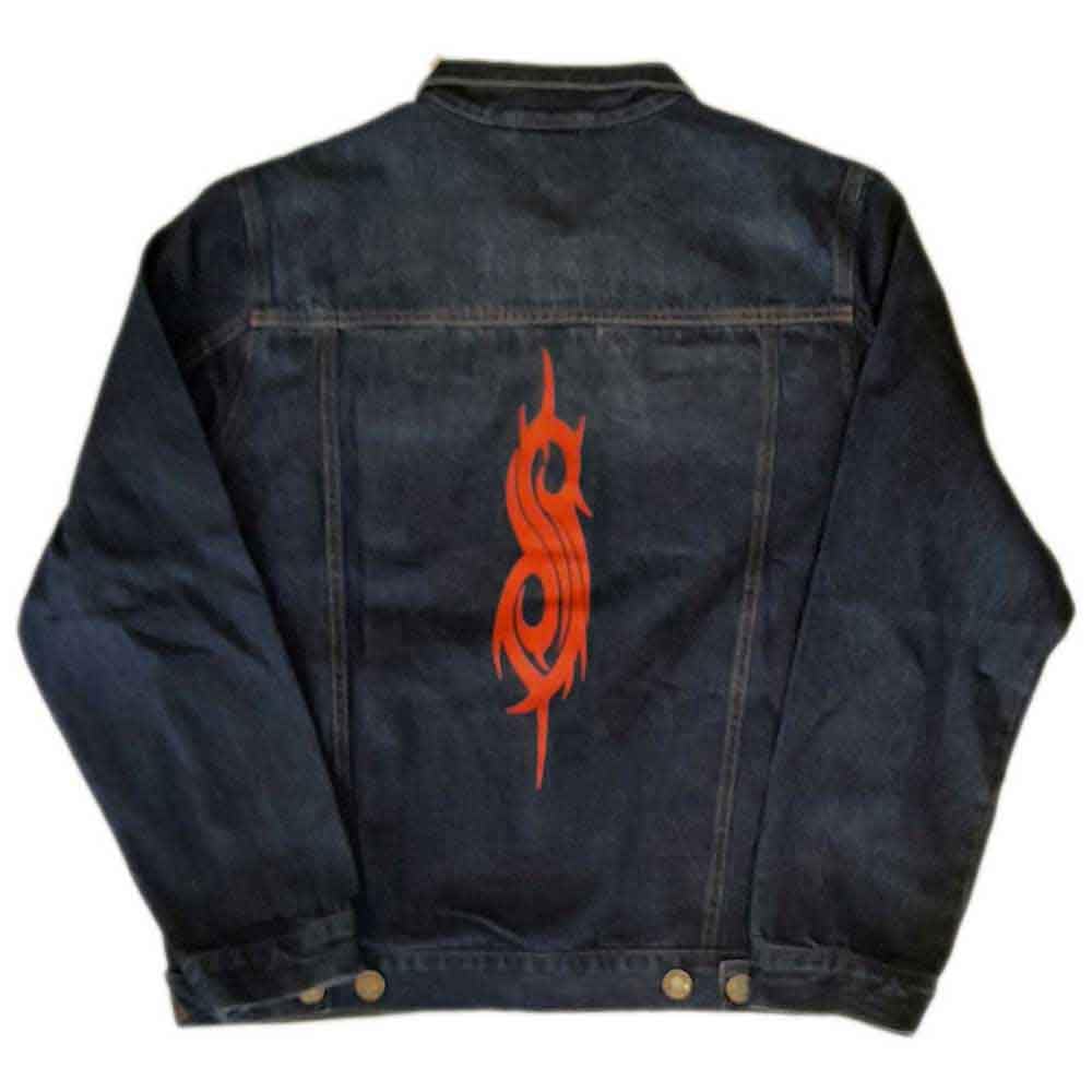 Slipknot Denim Jacket Tribal Band Logo The end so far Official Unisex Blue M