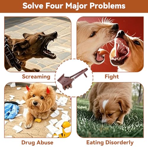 yolzhxe Maulkorb Hunde, Verstellbare PU Leder Hunde Maulkorb, Atmungsaktive Bequem Hundemaulkorb, Sicher Dog Muzzle, Fressschutz Giftköderschutz Gegen Bellen, für Kleine, Mittel Hund (Braun, L)