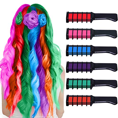Hair Chalk Comb Temporary Bright Washable Hair Color Dye for Girls Age 4