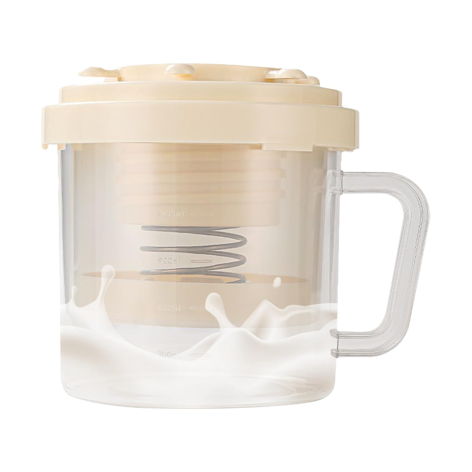 Préparation du lait et fermentation du fromage avec passoire de yogourt fine