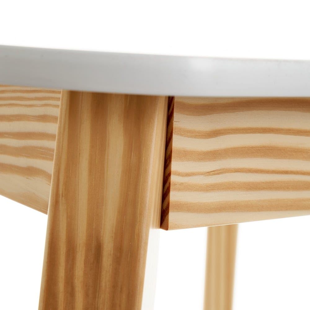 DRW Mesa Infantil de Madera MDF en Blanco y Natural