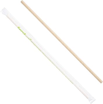 Karat Earth 10.25" Paper Jumbo Straw, Paper Wrapped - Kraft 1,200 ct