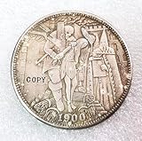 Copy U.S Hobo Morgan Coin Burn Burned at The Stake Joan of Arc Witch Salem Witch Trials Medieval Execution Woman Dungeon 1900 Silver Plated Replica Commemorative