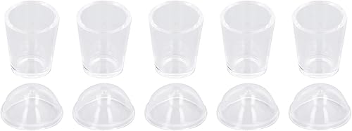 Miniatura 9 de Taza para casa de muñecas, 5 tazas para casa de muñecas, escala 112, material plástico transparente, decorativo, lindo, mini tazas de café con tapas
