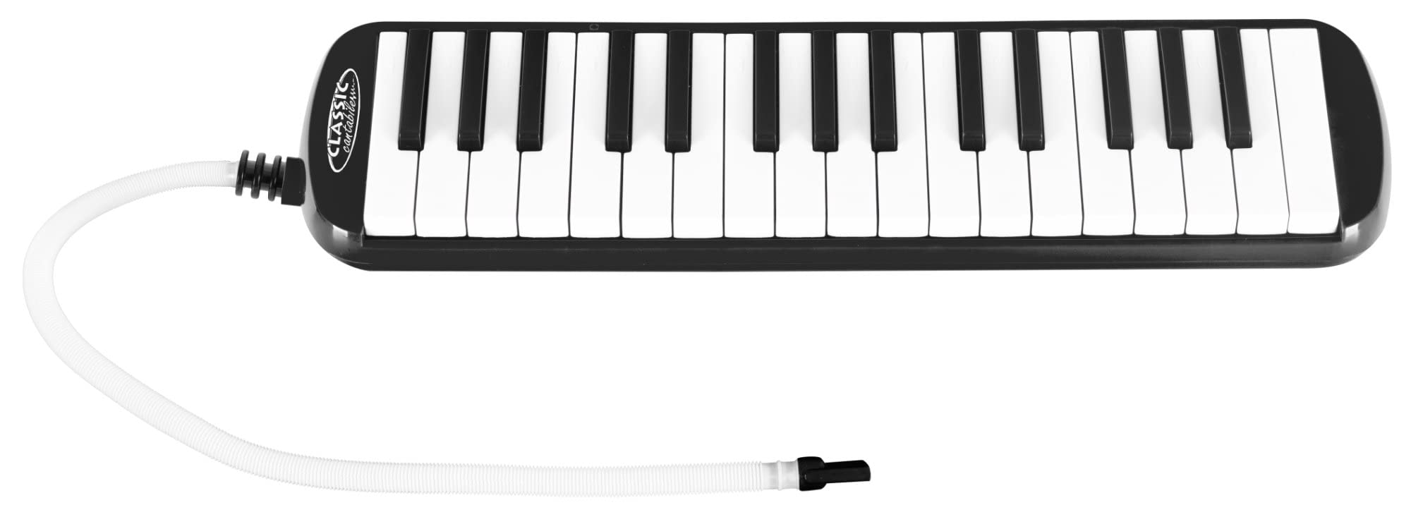 Classic Cantabile FML-32 BK Melodica - 32 tasti (f-c³), libretto con 5 canzoni per bambini, adesivi, custodia, bocchino e tubo soffianti - colore nero.