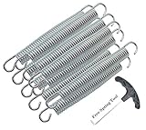 Duradero y resistente: nuestros muelles de cama elástica estándar plateados son duraderos, así como duraderos, lo que te da un salto alto perfecto y un aterrizaje apretado.