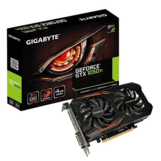Gigabyte GeForce GTX 1050 Ti OC Grafikkarte (4 GB, GDDR5, 128 Bit, 16 x PCI-EXP) schwarz