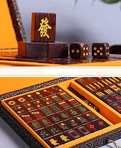 Set de Mahjong Chino Mini, con Caja de Madera miniatura 4